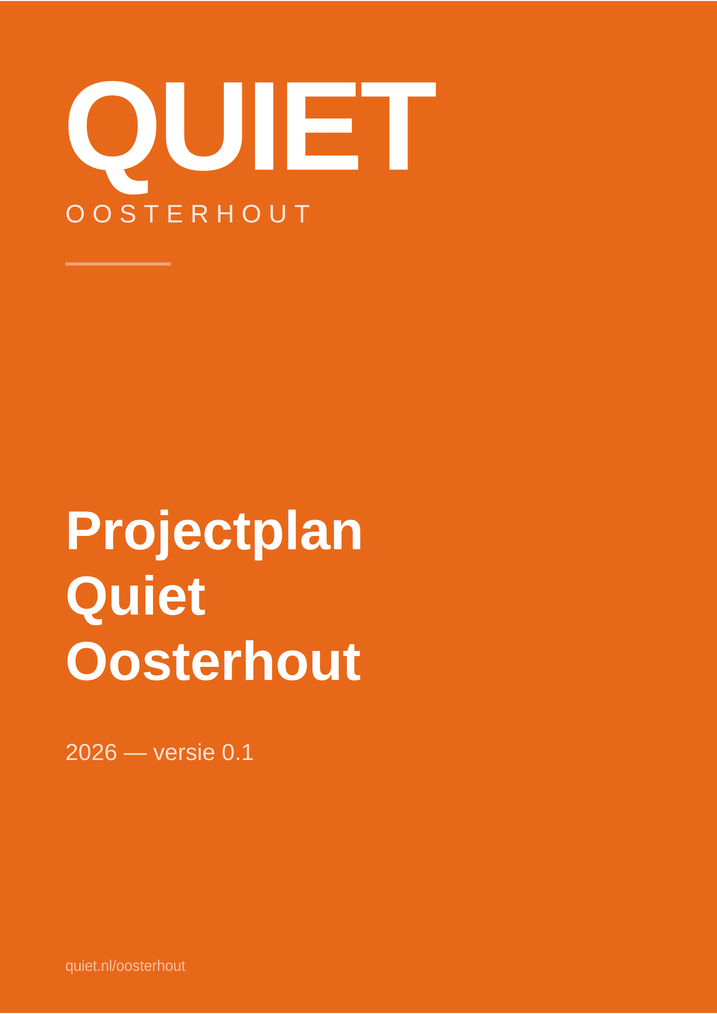 Voorpagina Projectplan Quiet Oosterhout